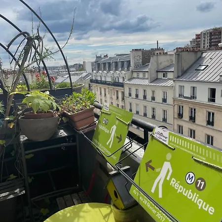 Vue - Quartier Canal Saint-martin Apartman
